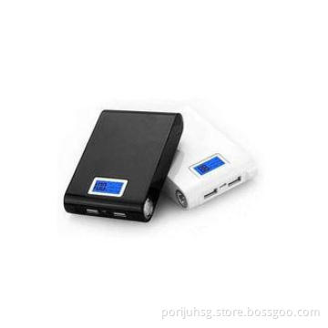 12000mah Black Nokia Samsung Dual USB Power Bank With LCD D